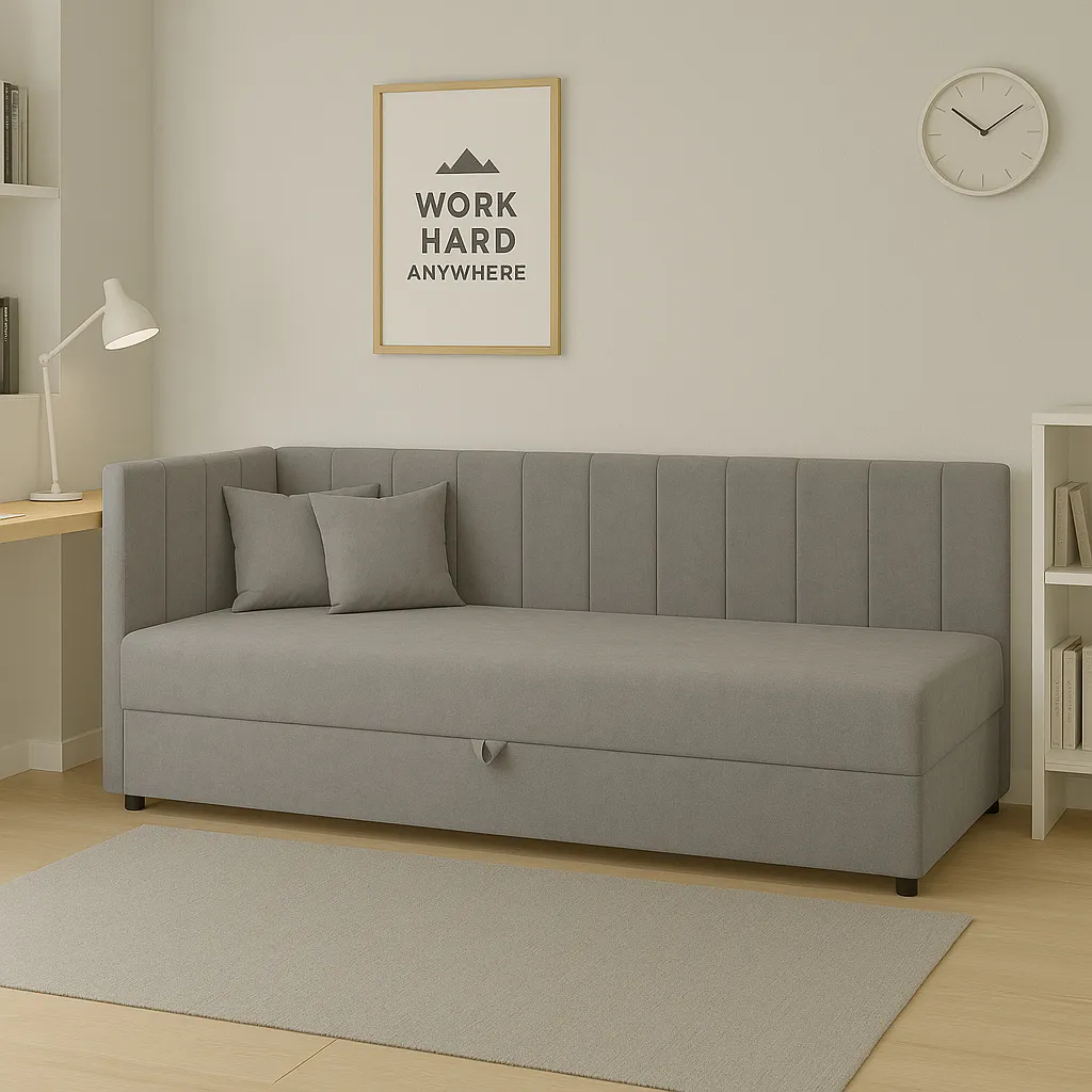 Łóżko kontynentalne 1-osobowe Sofaro Plus 80x180 Szare